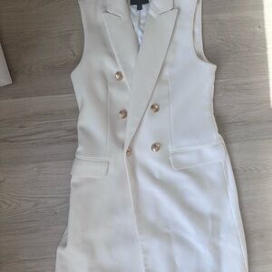 Express White Blazer Dress